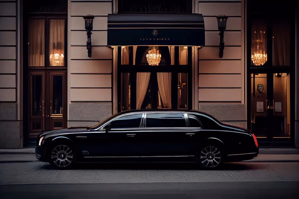 Luxury stretch limousine